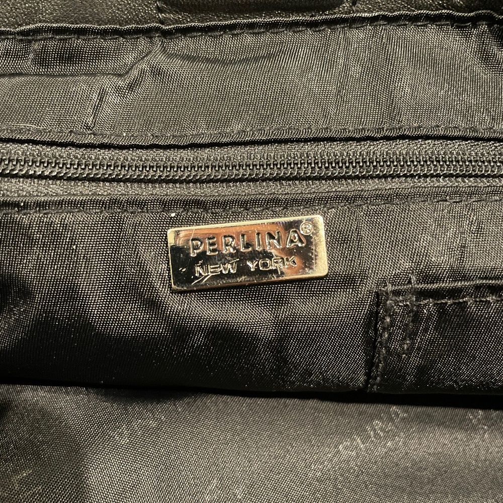 Vintage black Perlina New York tote bag/shoulder bag. - Picture 4 of 4